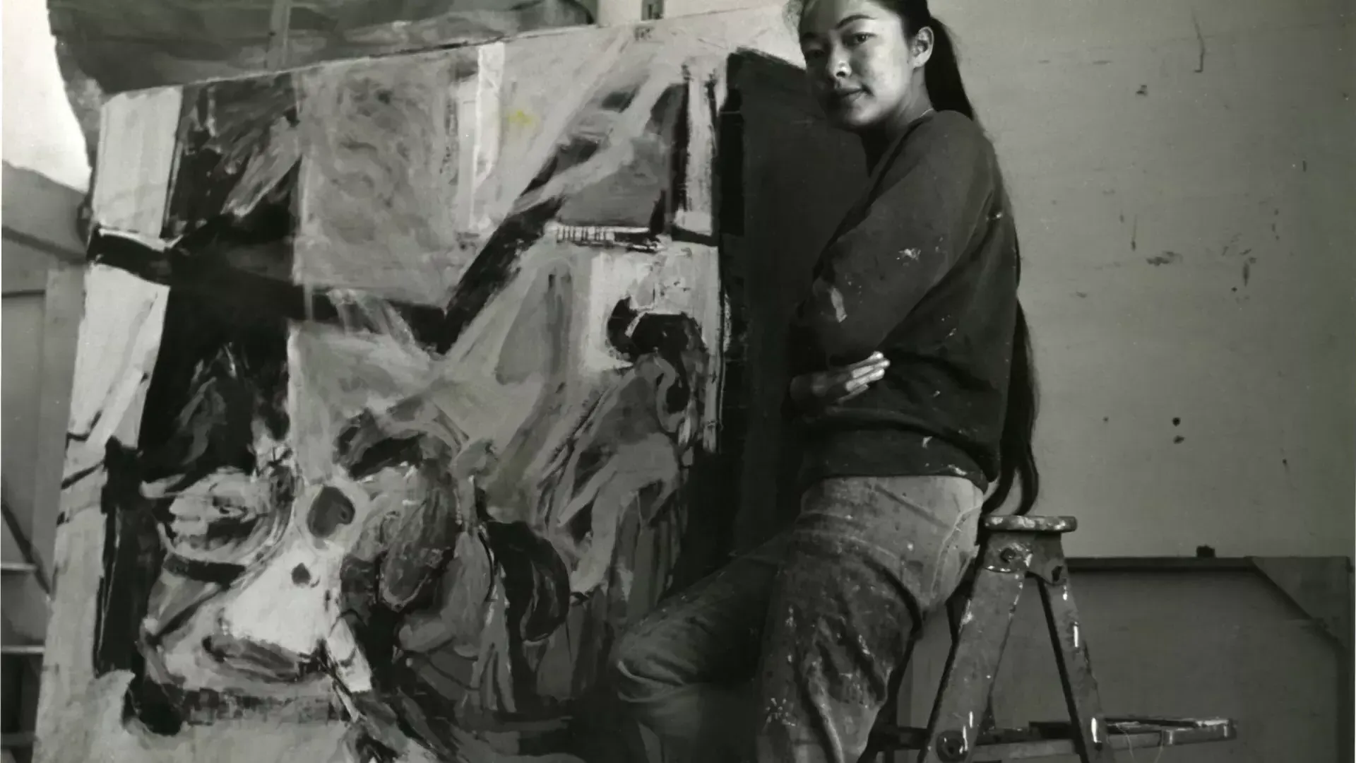 Bernice Bing在她的北海滩工作室，大约。. 1958-1961. 照片由CR Snyder©The Beat Museum提供.jpg